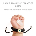 Black evil eye thread bracelet kids
