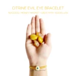 Citrine evil eye bracelet