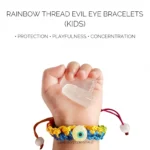 Rainbow thread evil eye bracelet kids