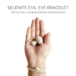 Selenite evil eye bracelet