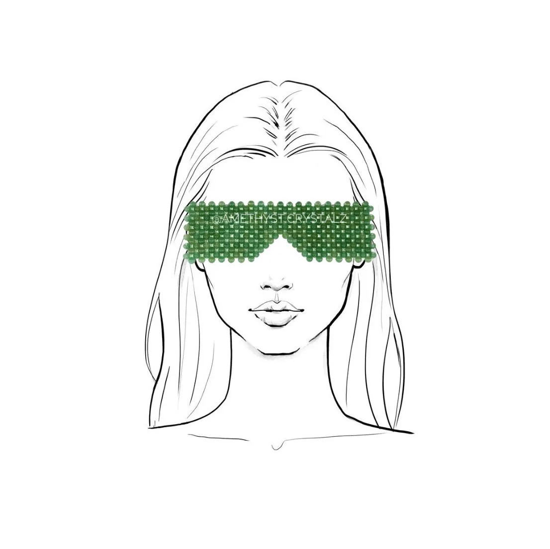 Green Aventurine Crystal Eye Mask