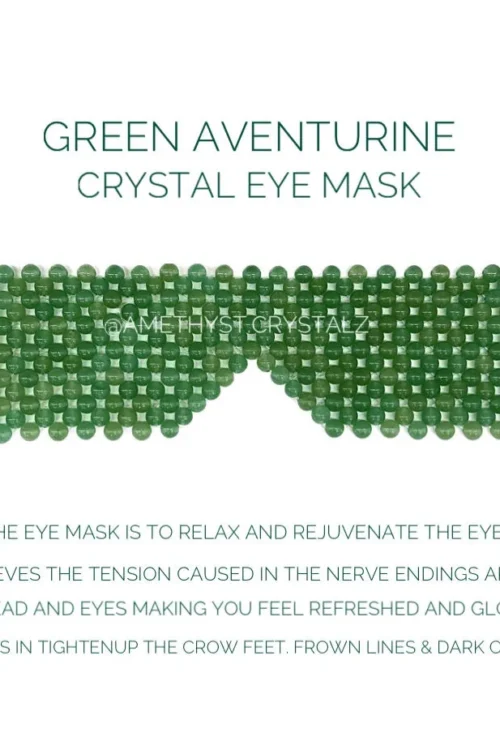 Green Aventurine Crystal Eye Mask