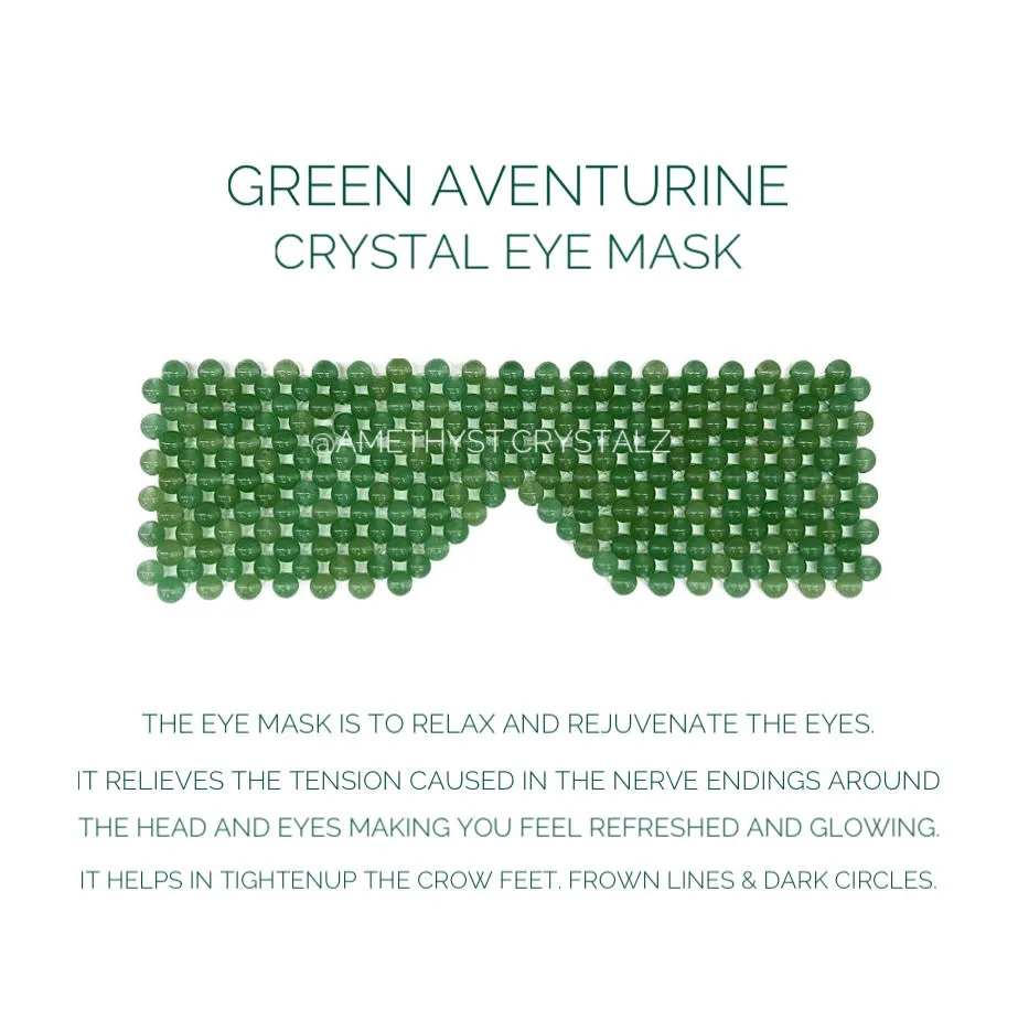 Green Aventurine Crystal Eye Mask